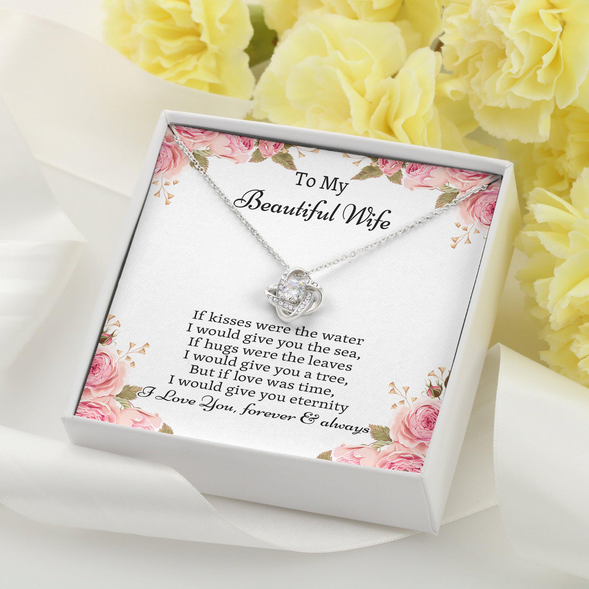 Husband To Wife Custom Necklace If Kisses Were Water Personalized Gift - PERSONAL84