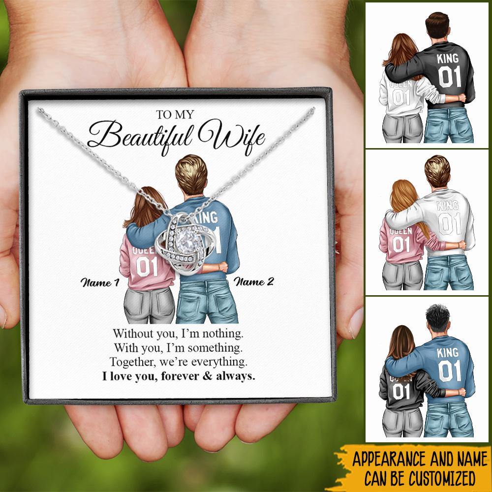 Husband To Wife Custom Necklace Together We're Everything Personalized Gift - PERSONAL84