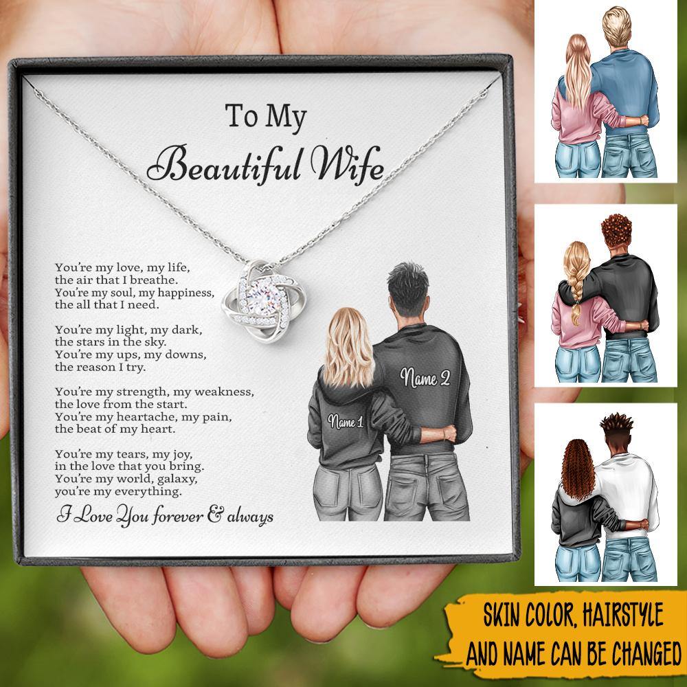 Husband To Wife Custom Necklace You're My Everything Personalized Gift - PERSONAL84