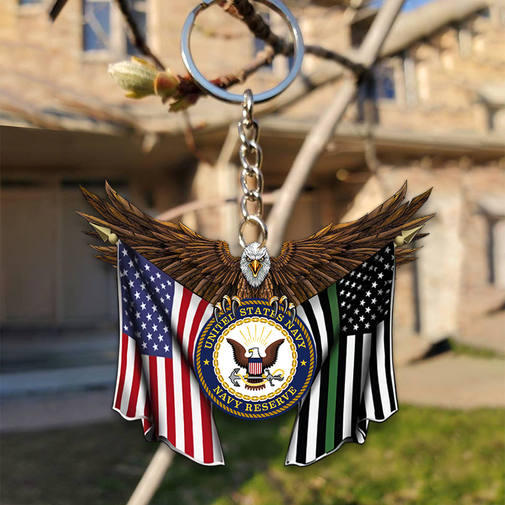 Veteran Custom Keychain Proudly Served Personalized Gift