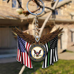 Veteran Custom Keychain Proudly Served Personalized Gift