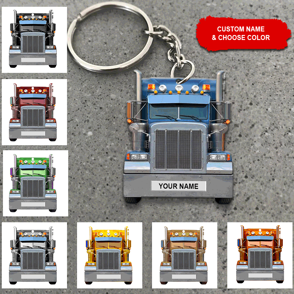 Trucker Custom Keychain Trucker Personalized Gift