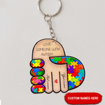 Autism Custom Keychain Love Someone With Autism Personalized Gift