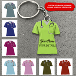 Nurse Custom Keychain Nurse Uniform Personalized Gift