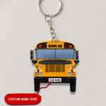 School Bus Custom Keychain School Bus Personalized Gift