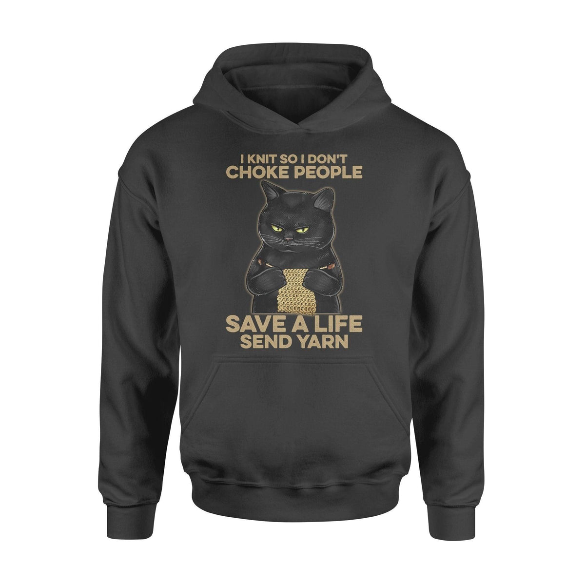 Knit, Cat I Knit So I Don't Choke - Standard Hoodie - PERSONAL84