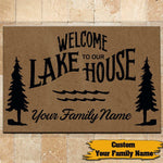 Lake Doormat Customized Welcome To Our Lake House Personalized Gift - PERSONAL84