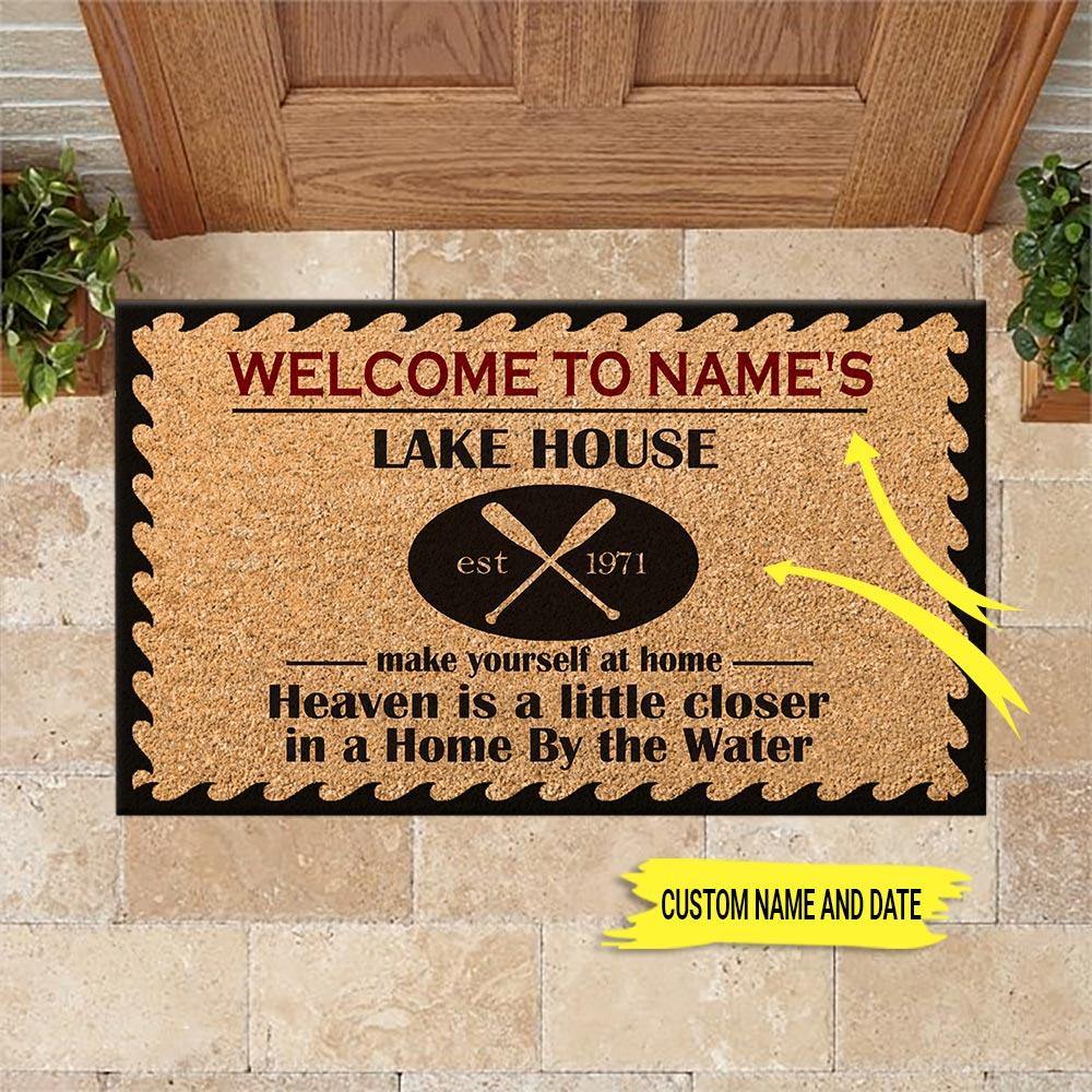 Lake House Custom Doormat Welcome To The Lake House - PERSONAL84