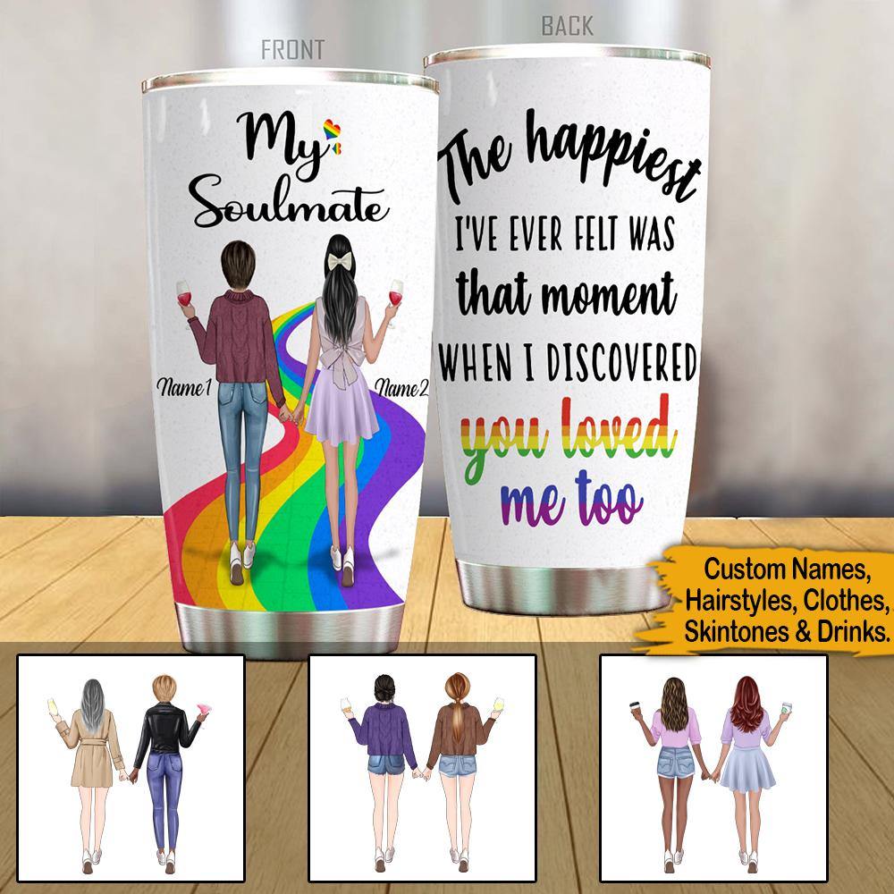 LGBT Couple Custom Tumbler To My Girlfriend Personalized Gift - PERSONAL84