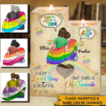 LGBT Custom Candles Holder Every Love Story Is Beautiful But Ours Is My Favourite Personalized Gift - PERSONAL84