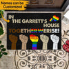 LGBT Custom Doormat Hate Has No Home Here Personalized Gift - PERSONAL84