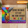 LGBT Custom Doormat Let&#39;s Get Something Straight We&#39;re Not Pride Couple Personalized Gift - PERSONAL84