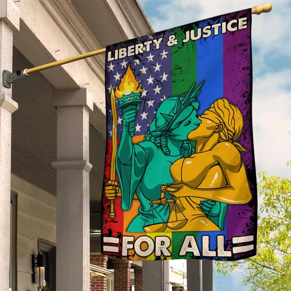 LGBT Flag Liberty And Justice For All Decor Gift - PERSONAL84