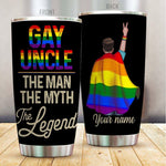 LGBT Gay Pride Father's Day Custom Tumbler Gay Uncle Personalized Gift - PERSONAL84