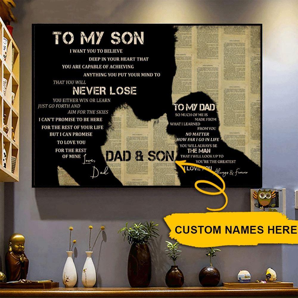 Lion Custom Poster Father & Son Lion Personalized Gift - PERSONAL84