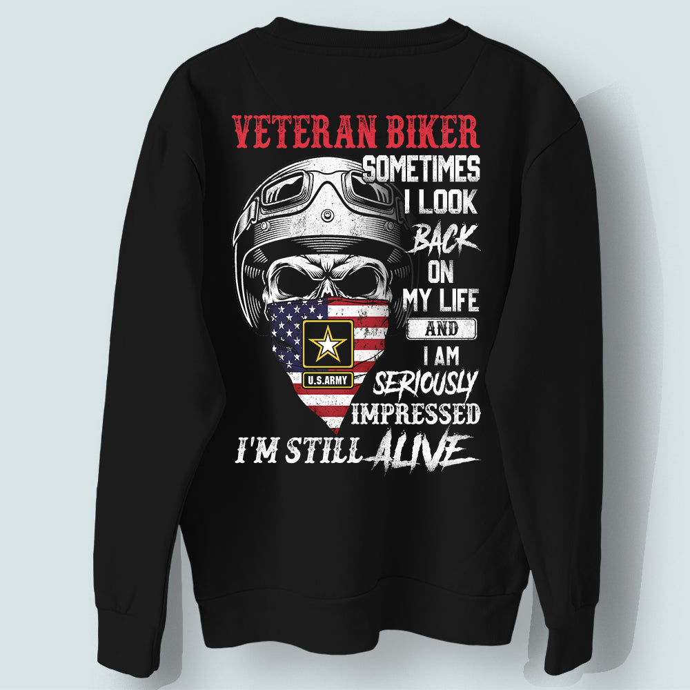 Veteran Biker Custom Shirt Sometimes I Look Back On My Life Personalized Gift