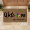 Mardi Gras Doormat Customized Welcome Family Name Personalized Gift - PERSONAL84