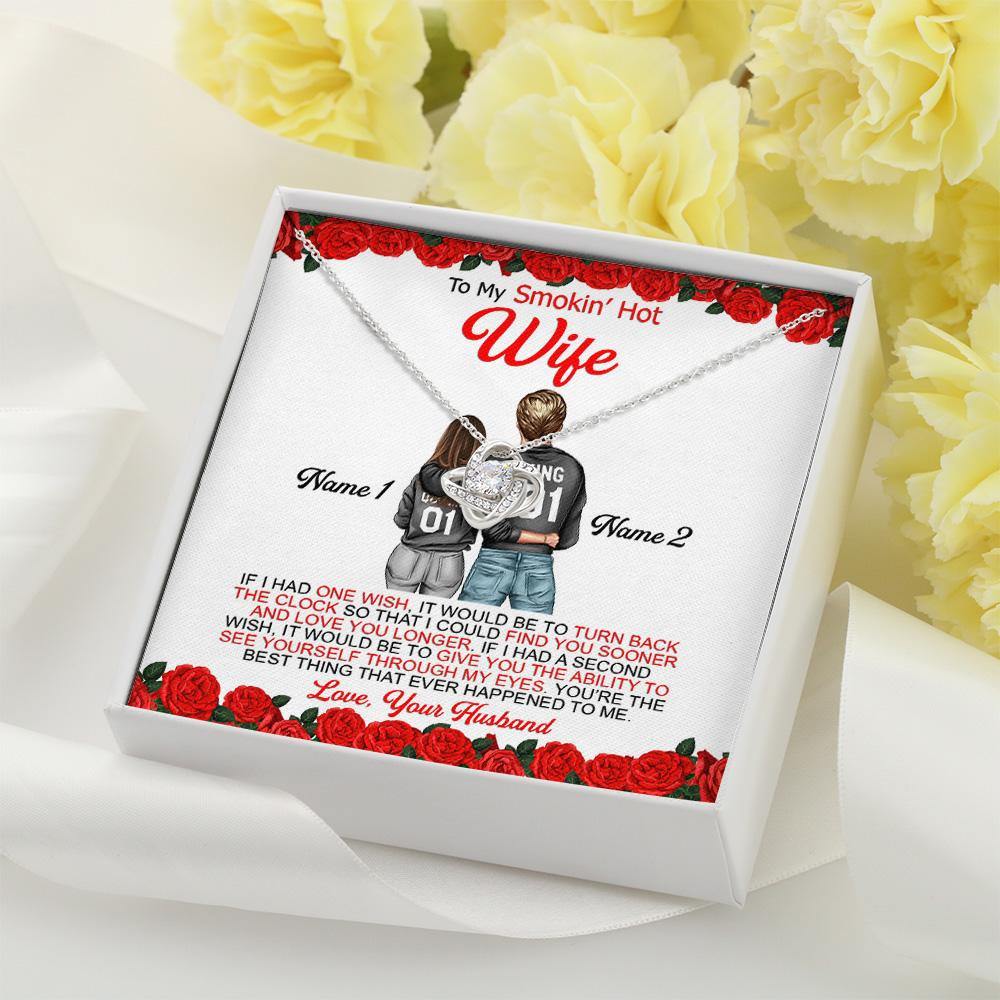 Married Couple Custom Necklace My Smokin' Hot Wife If I Had One Wish Personalized Gift - PERSONAL84