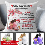 Married Couple Custom Pillow Spanish Ver I Would Give You The Possibility To See You Through My Eyes Personalized Gift For Her - PERSONAL84