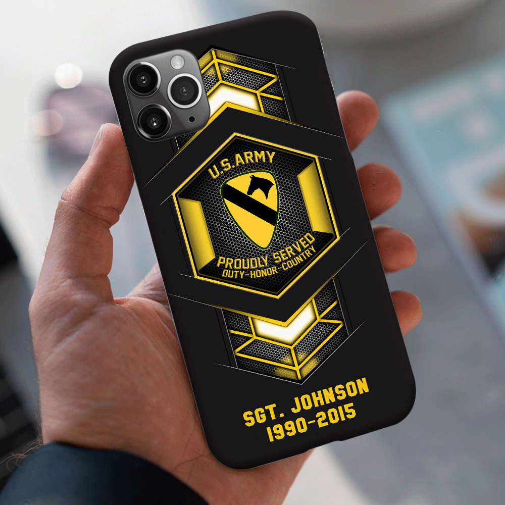 Army Veteran Custom Phone Case Division And Name Personalized Gift