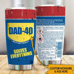 Mechanic Father's Day Custom Tumbler Grandad Solves Everything Personalized Gift - PERSONAL84