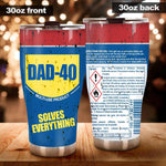 Mechanic Father's Day Custom Tumbler Grandad Solves Everything Personalized Gift - PERSONAL84