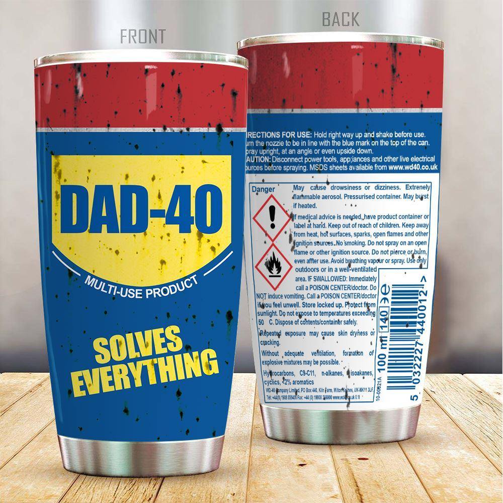 Mechanic Father's Day Custom Tumbler Grandad Solves Everything Personalized Gift - PERSONAL84