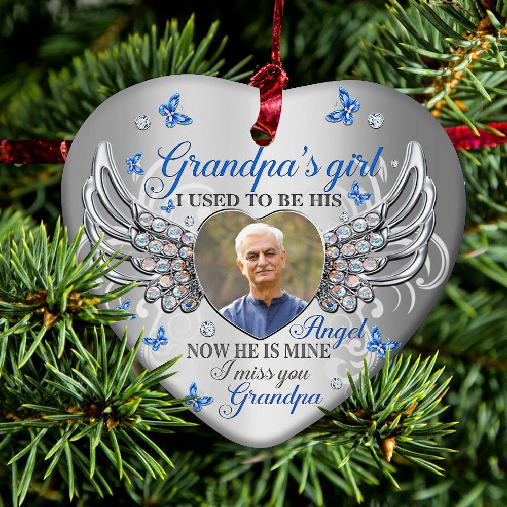 Memorial Custom Ornament I Used To Be His Angel Now He Is Mine Personalized Gift - PERSONAL84