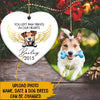 Memorial Dogs Custom Memorial Ornament You Left Paw Prints In Our Hearts Personalized Memorial Gift - PERSONAL84