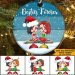 Mermaid Custom Ornament Besties Forever Personalized Best Friend Gift - PERSONAL84