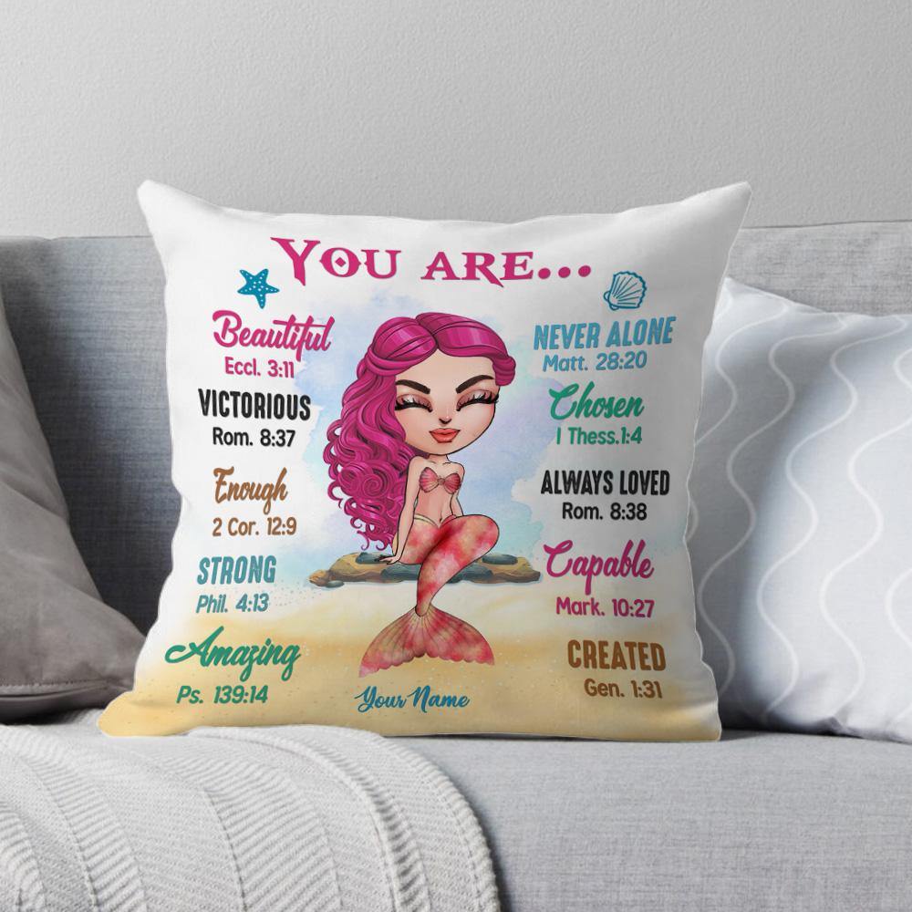 Mermaid pillow clearance personalized