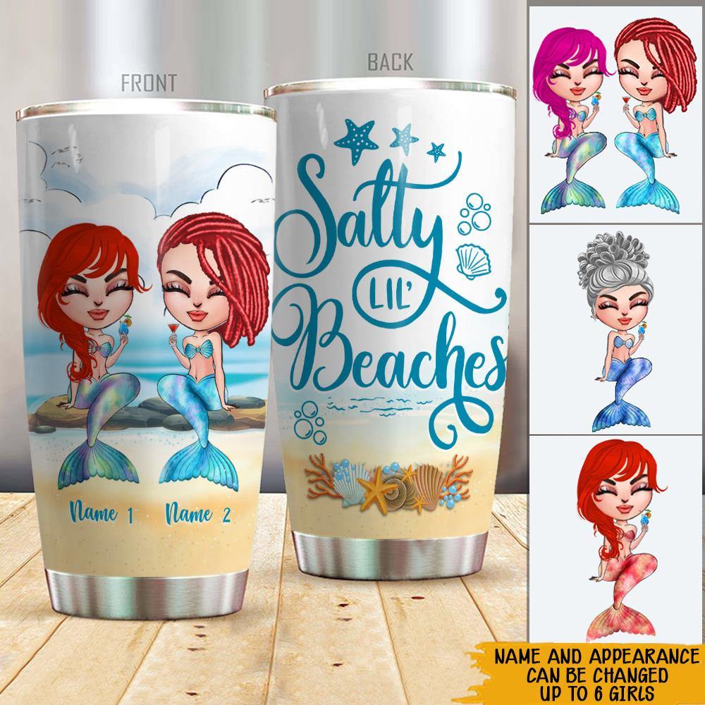 Mermaid Custom Tumbler Salty Lil Beach Personalized Best Friend Gift - PERSONAL84