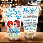 Mermaid Custom Tumbler Salty Lil Beaches I Love You Bestie Personalized Gift - PERSONAL84