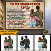 Military Couple Custom Poster To My Smokin&#39;Hot Wife Personalized Gift