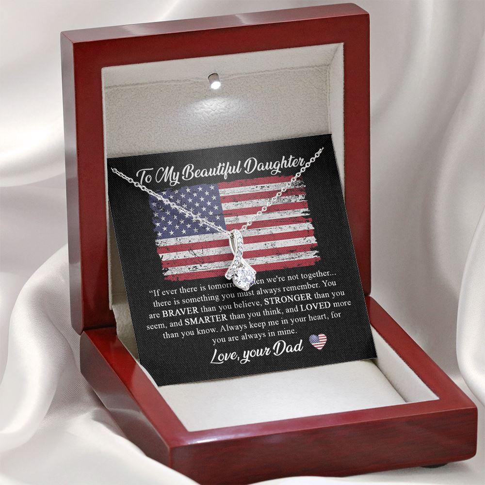 Military Custom Necklace To My Beautiful Daughter Personalized Gift - PERSONAL84