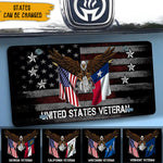 Veteran Custom Car License Plate States And Name Personalized Gift