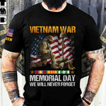 Vietnam Veteran Custom Shirt Memorial Day We Will Never Forget Personalized Gift