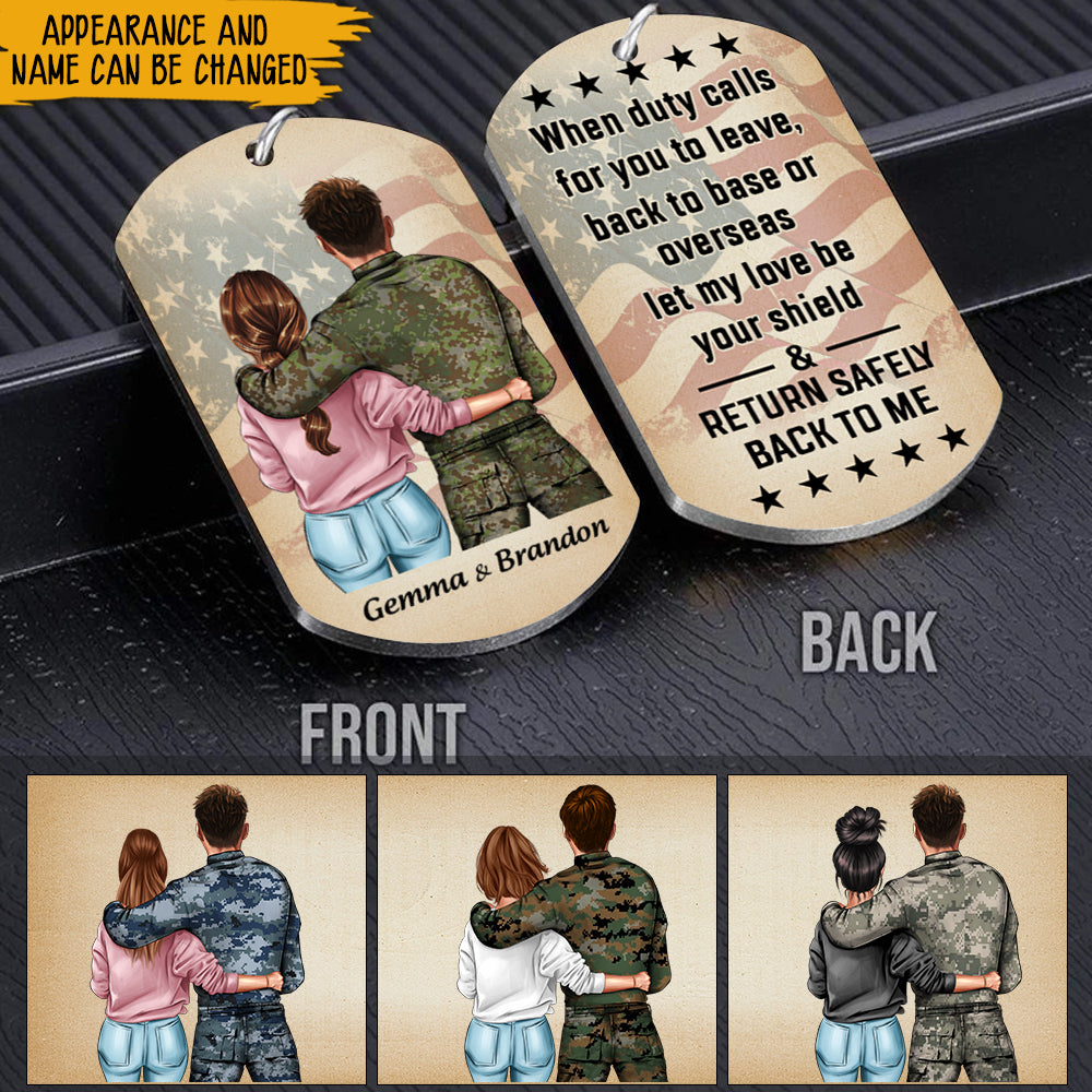 Military Wife Custom Keychain Personalized Gift For Military's Husband