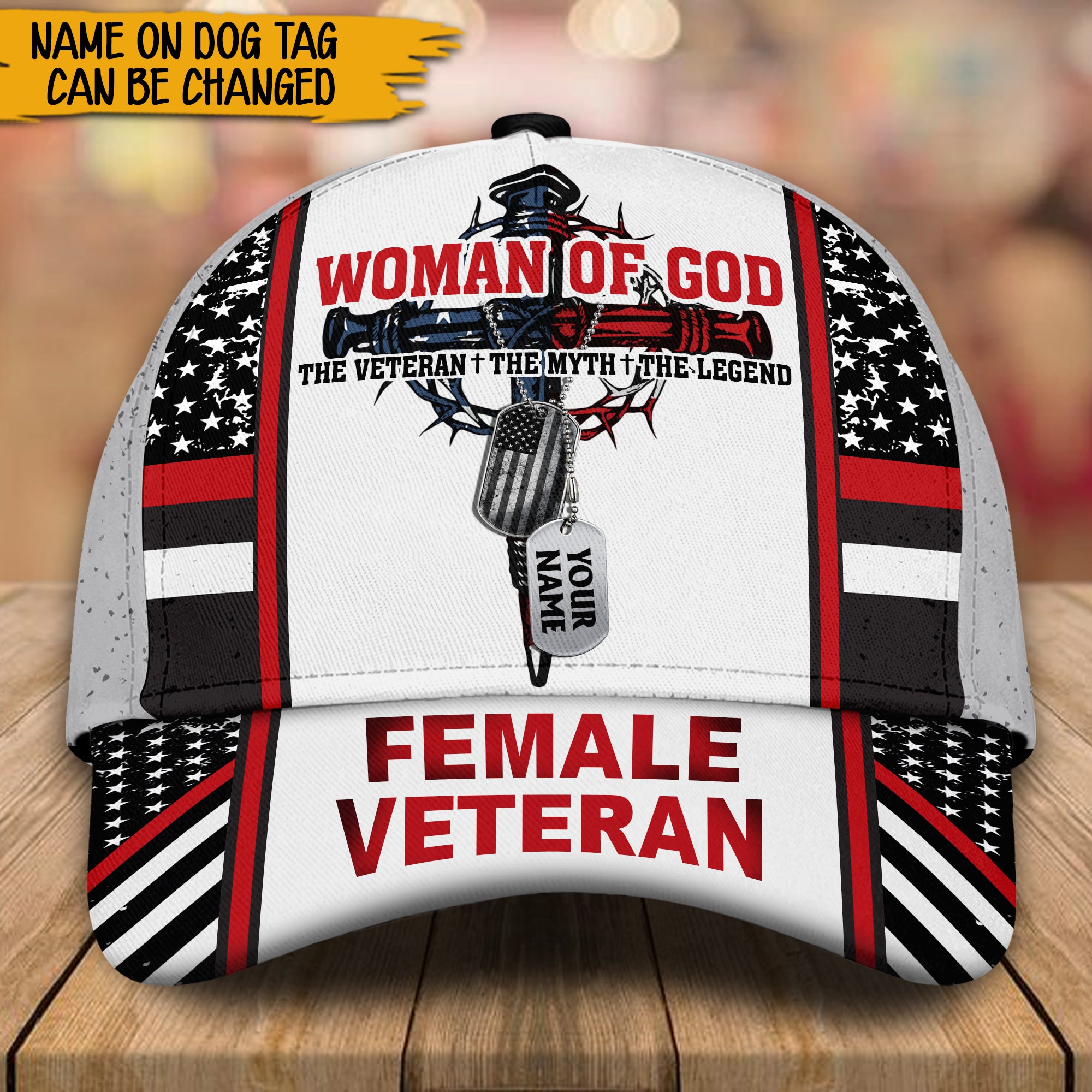 Female Veteran Custom Cap Woman Of God Personalized Gift