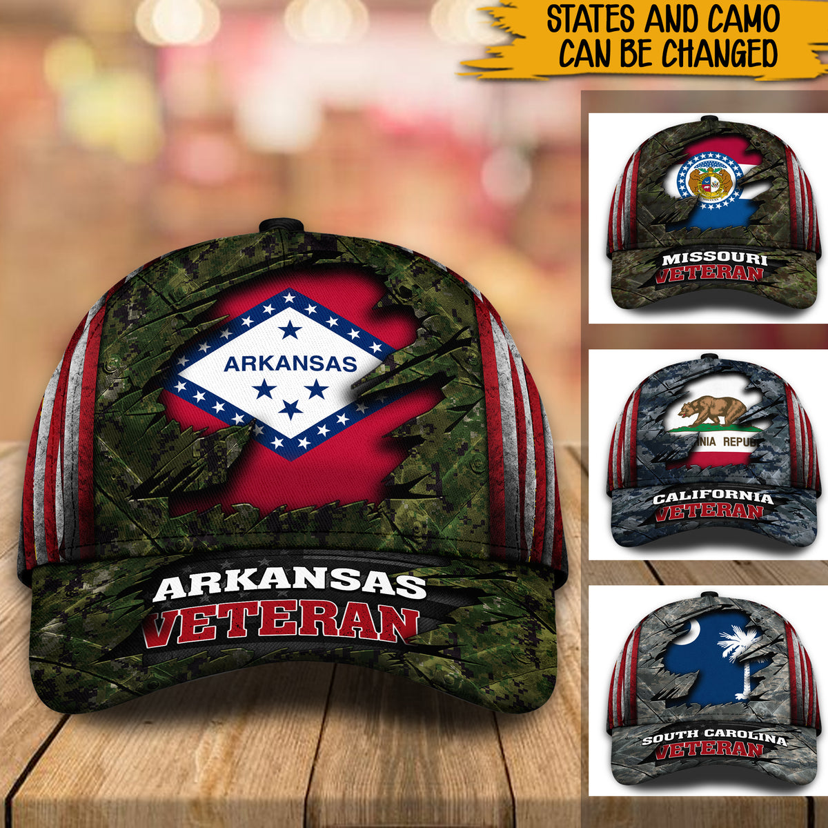 United States Veteran Custom Cap Personalized Gift