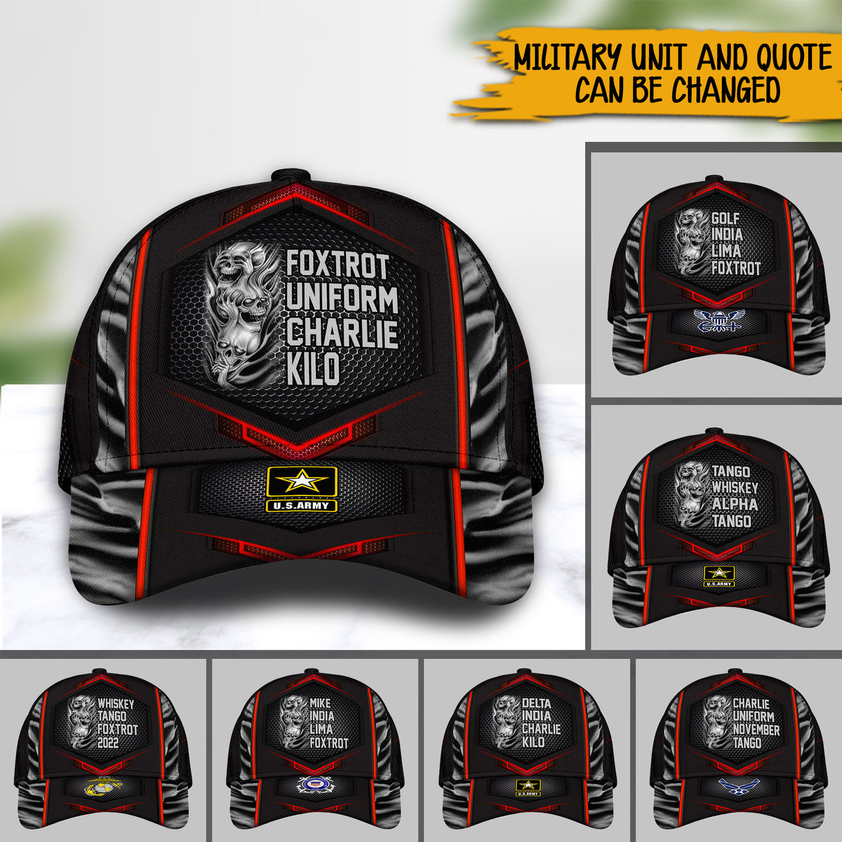 Veteran Custom Cap NATO Alphabet Personalized Gift