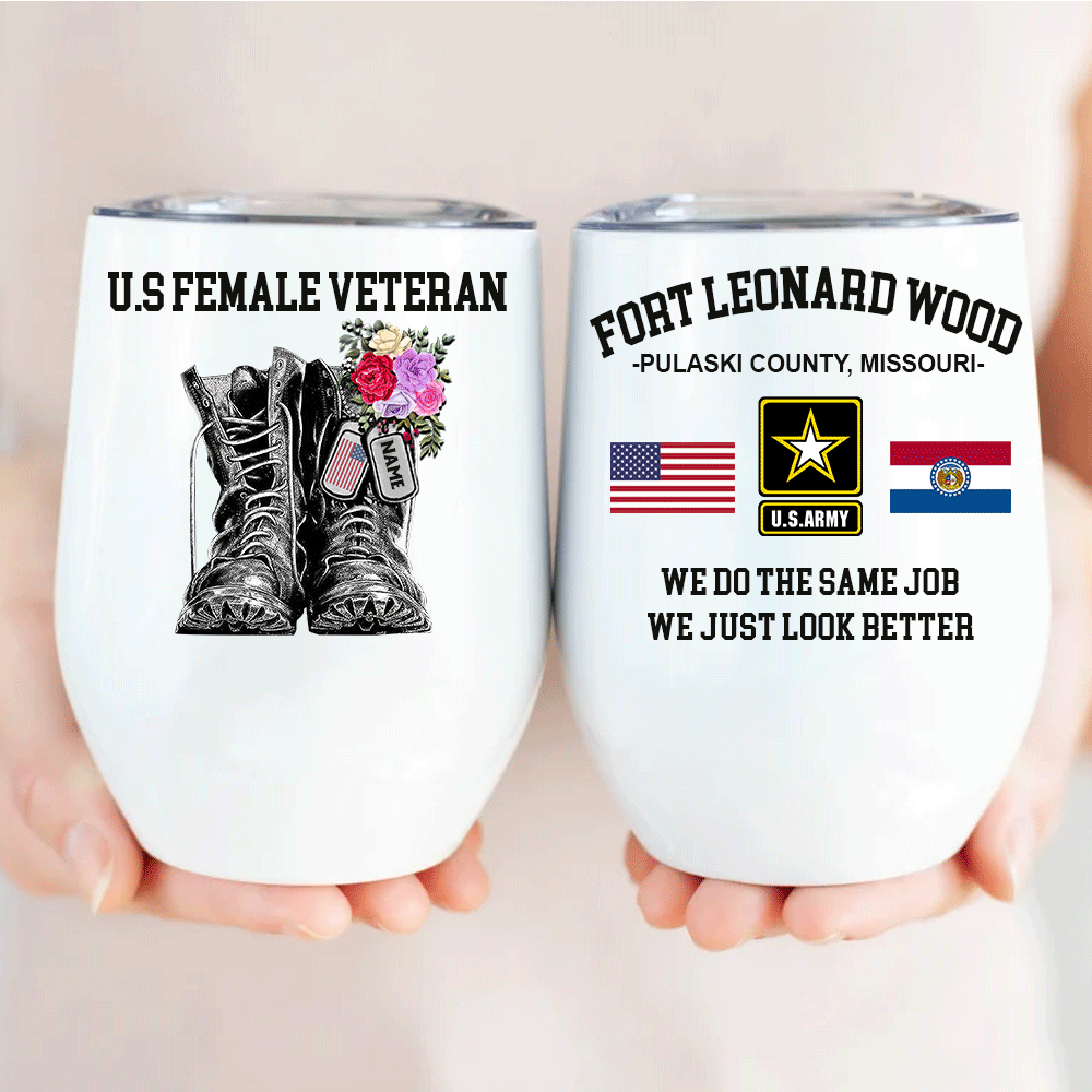 Female Veteran Custom Tumbler We Do The Same Job We Just Look Better Personalized Gift