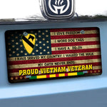 Vietnam Veteran Custom Car License Plate Proud Vietnam Veteran Personalized Gift