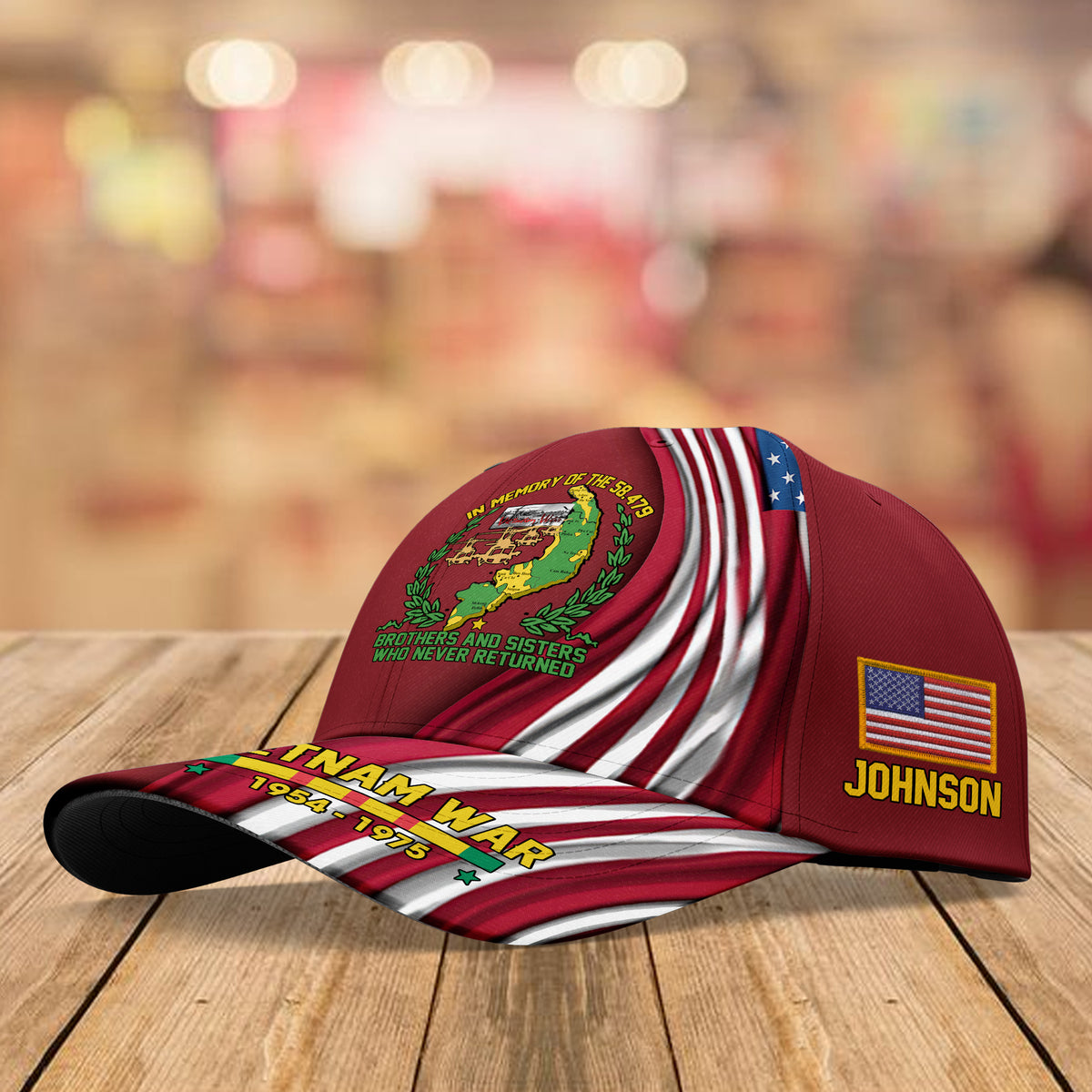 Vietnam Veteran Custom Cap In Memory Of The 58,479 Brothers And Sisters Who Never Returned Personalized Gift