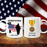 Vietnam Veteran Custom Mug Proudly Served Personalized Gift