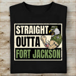 Veteran Custom Shirt Straight Outta Military Base Personalized Gift