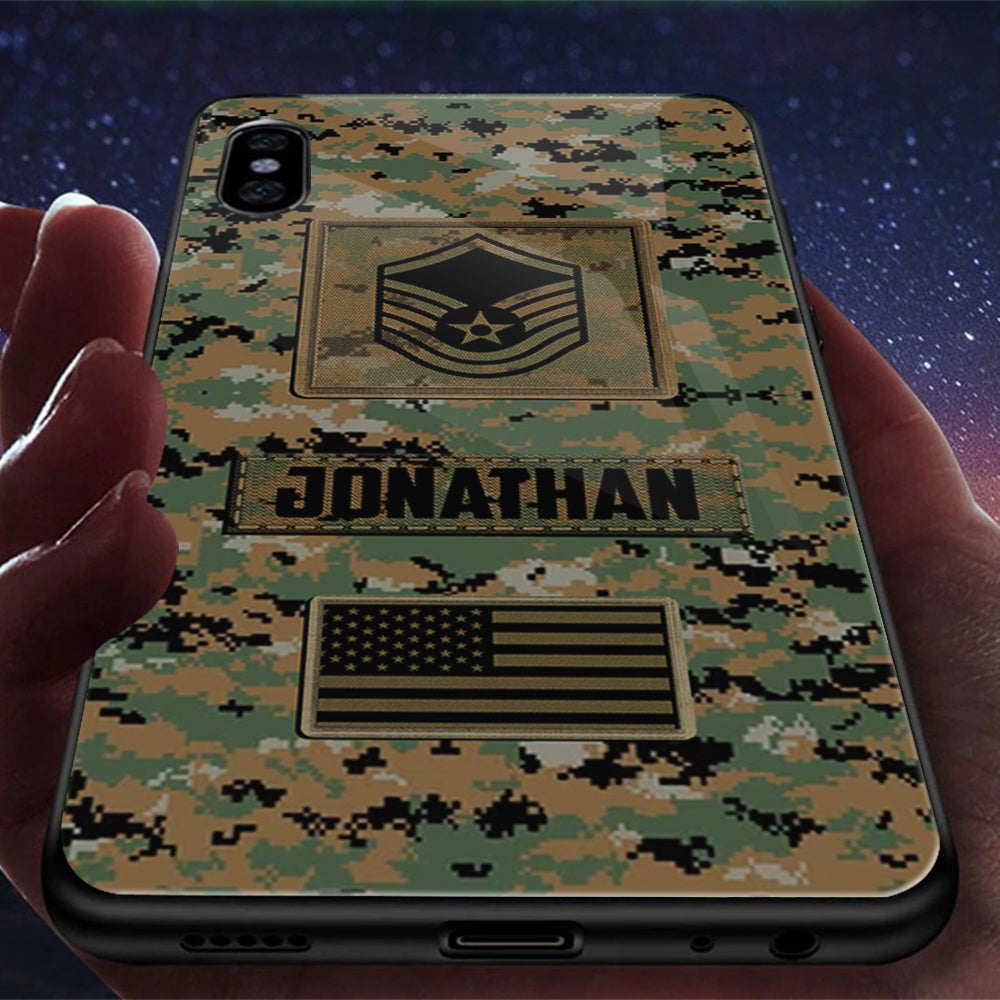 Veteran Custom Phone Case Rank and Name Personalized Gift