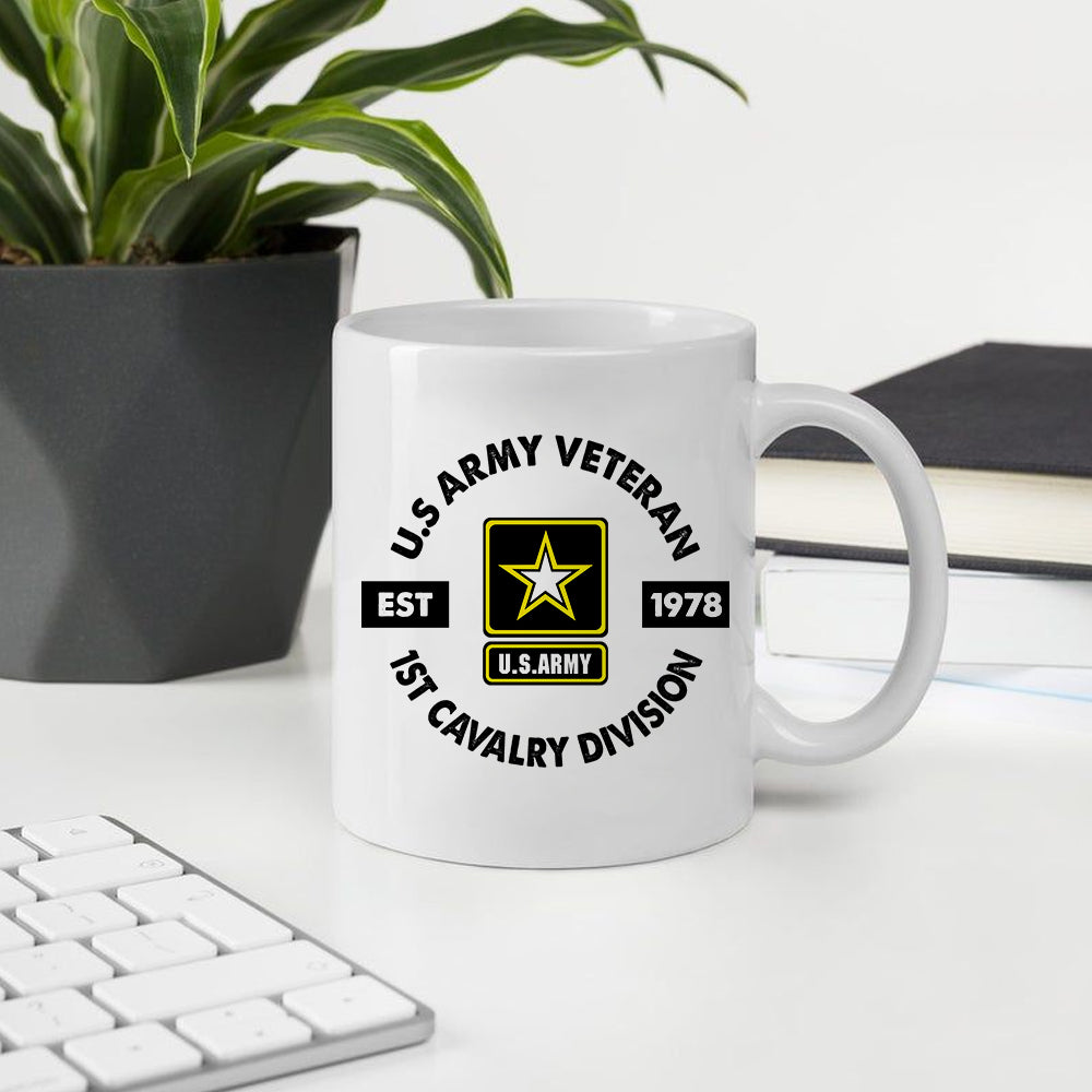 U.S Veteran Custom Mug Unit And Division Personalized Gift