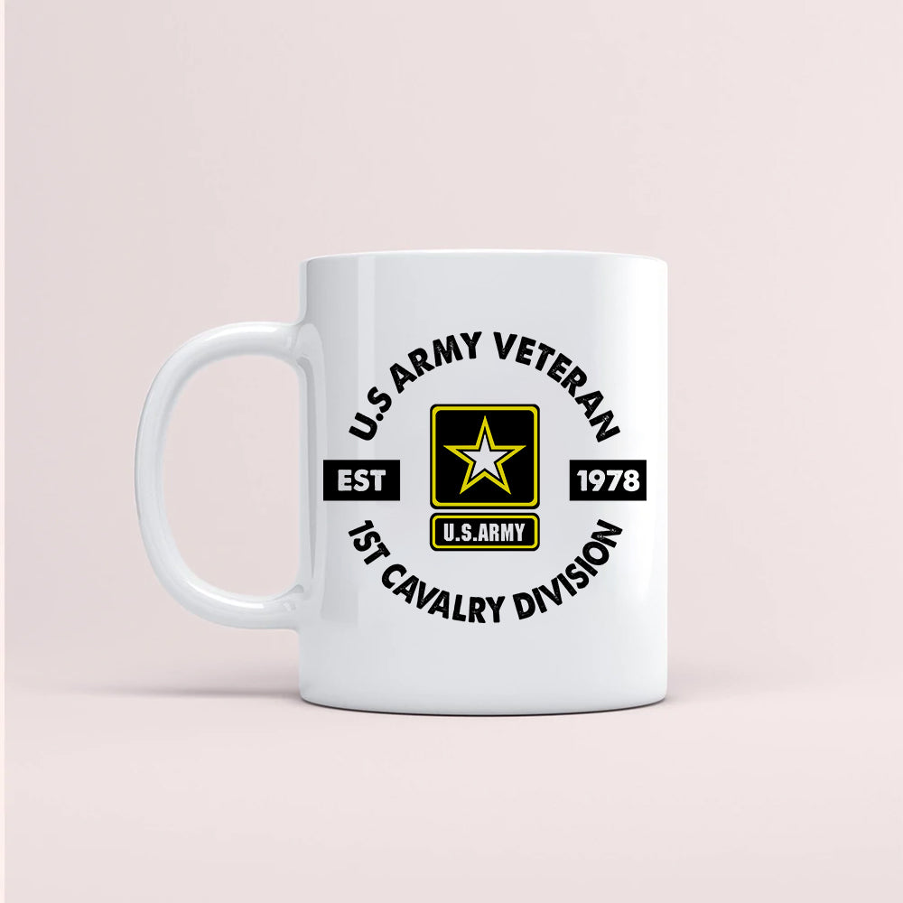 U.S Veteran Custom Mug Unit And Division Personalized Gift