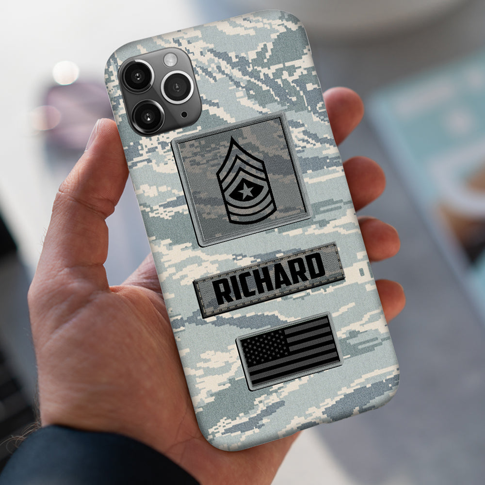 Veteran Custom Phone Case Rank and Name Personalized Gift